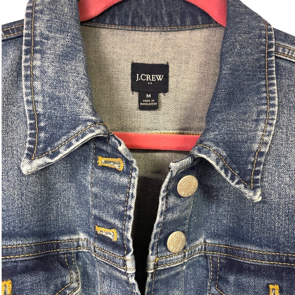 J. Crew Denim Jacket M‎ Button Front - image 2